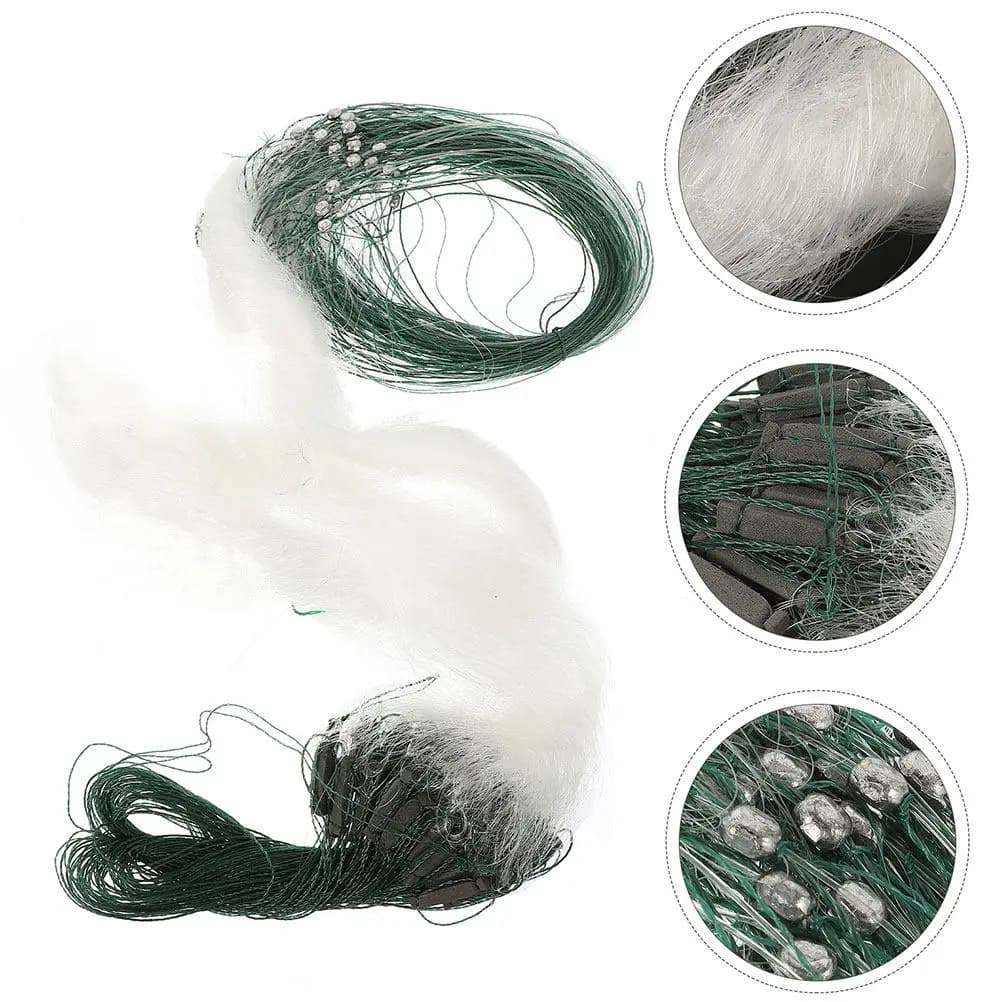 Single Layer Gill Net 100M Mesh Size for Freshwater Saltwater Fishing Lightweight Portable Catching Netting for Outdoor Fishing