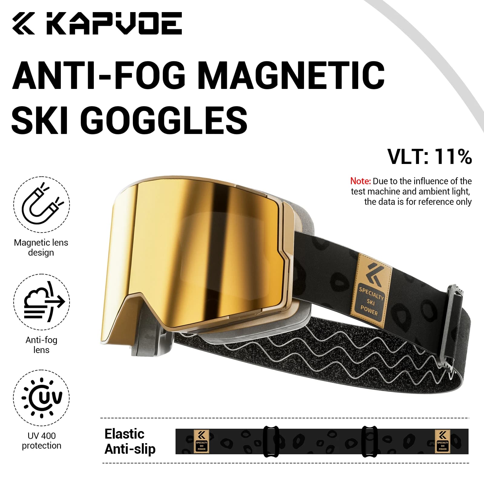 KAPVOE Nuovo Sport All'aria Aperta Sci Snowboard Maschera Occhiali Da Uomo Protezione UV400 Donne Occhiali Attrazione Magnetica Anti-Fog Occhiali Da Sci