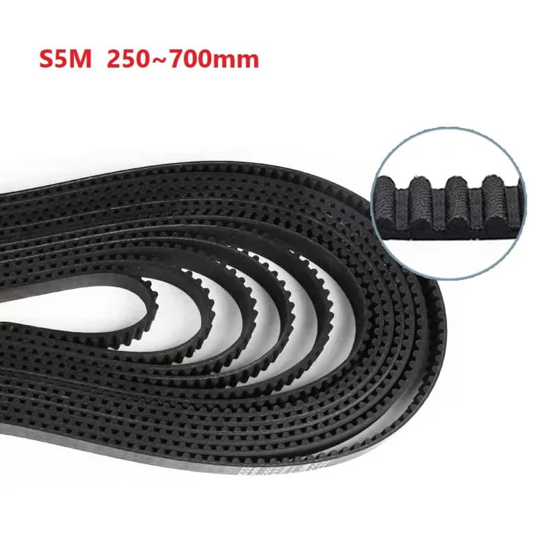 Cinghia di Distribuzione S5M a Circuito Chiuso, Lunghezza Perimetrale 250~700mm, Larghezza 15mm-30mm