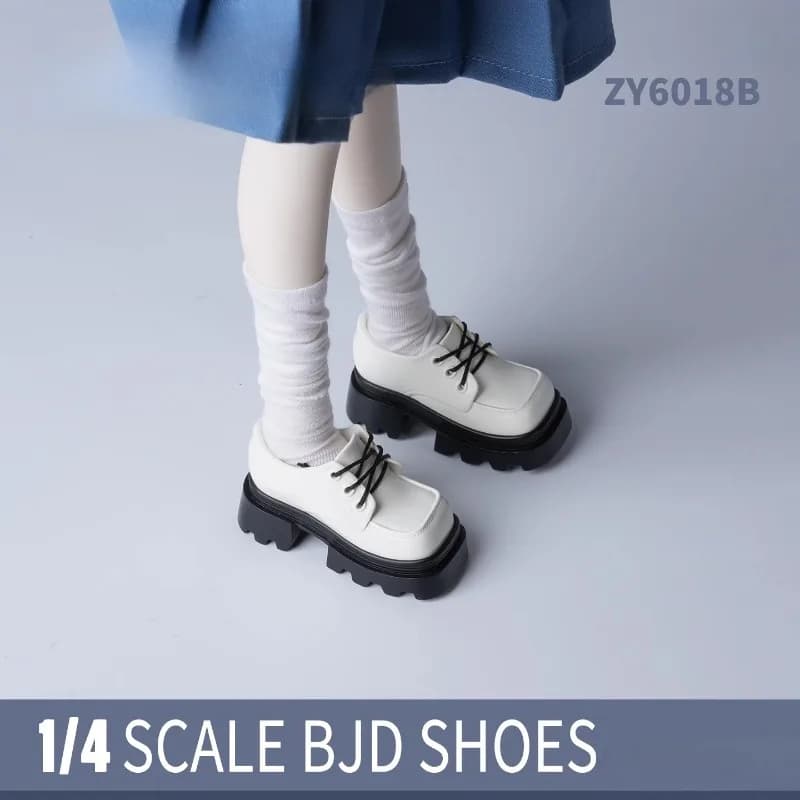 Scala 1/4 soldato femminile giocattoli cavi scarpe punta quadrata scarpe con suola spessa modello accessorio adatto action figure bambole del corpo