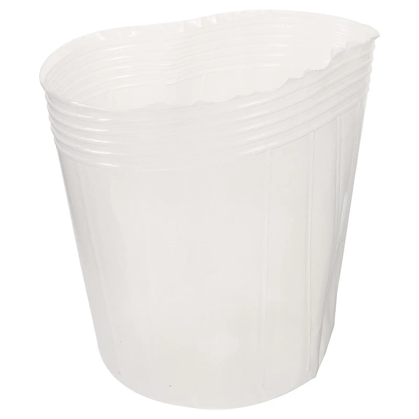10 Pezzi Vasi in Plastica Trasparenti con Fondo Drenante per Giardinaggio, Casa, Balcone, Decorazione, Vasi per Piante e Fioriere per Vivaio