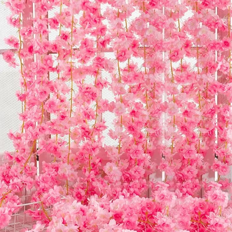 360/180 cm Fiori Artificiali Fiore di Ciliegio Sakura Ghirlanda Arco di Nozze Giardino Sfondo Home Party Decor Piante Finte di Seta Vite