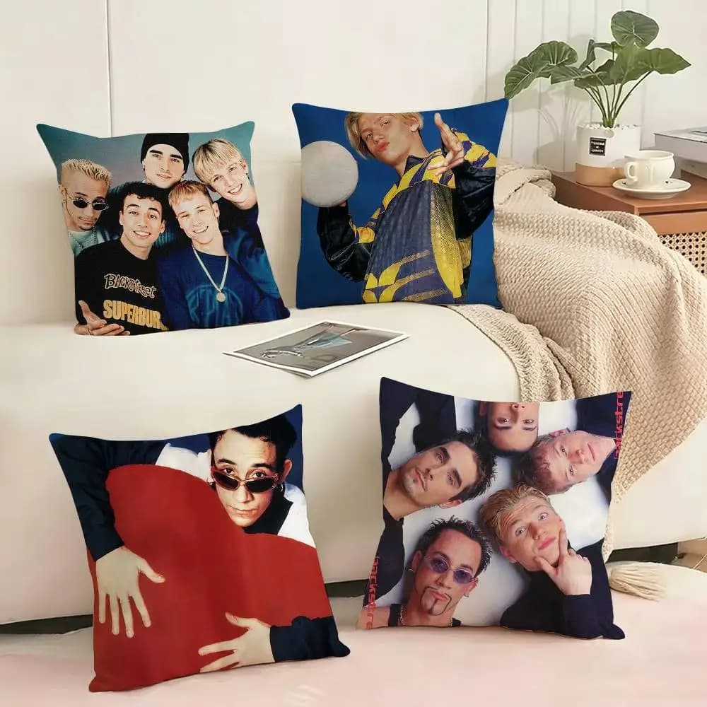 Band Backstreet Boys BSB Square Double-Sided printed Pillow Case Bedroom Bedside Pillow Sofa Cushion Cover Gift