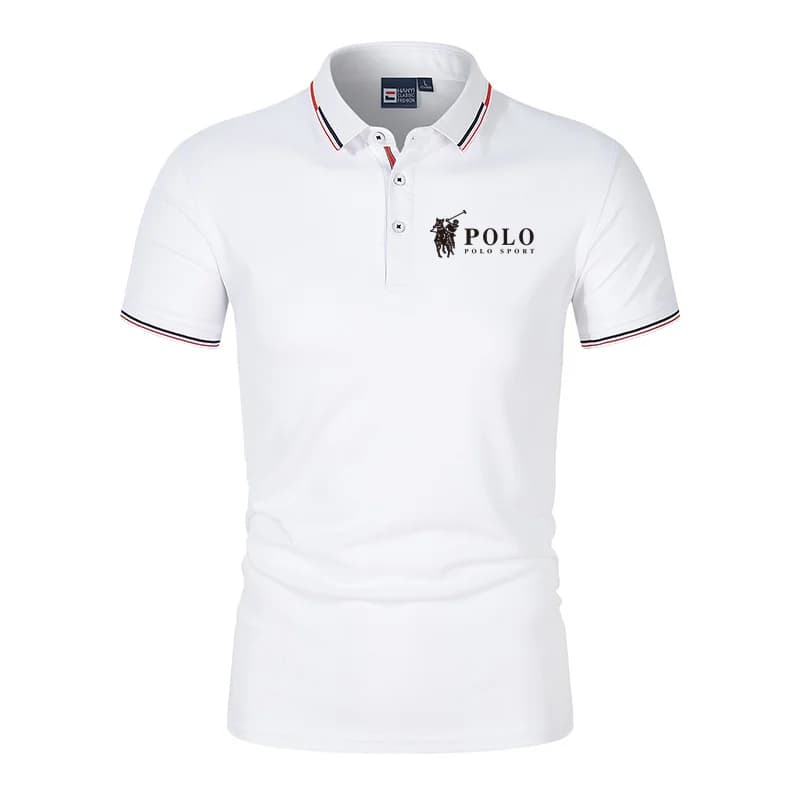 Polo estiva premium da uomo, ad asciugatura rapida, traspirante, casual, moda business, sportiva, a maniche corte, abbigliamento da uomo