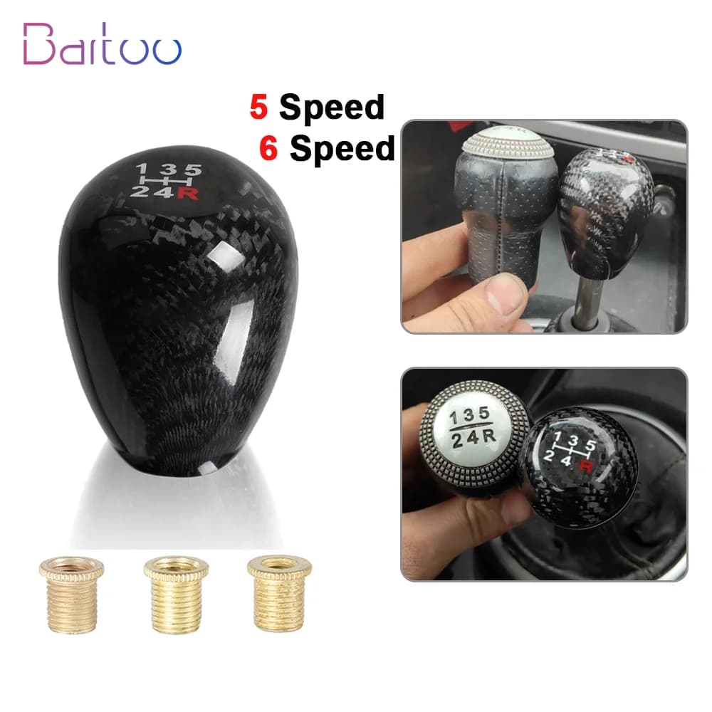 Universal 5/6 Speed Racing Carbon Fiber Gear Stick Handball Gear Shift Knob Manual Transmission Shifter Lever Knob SFN117