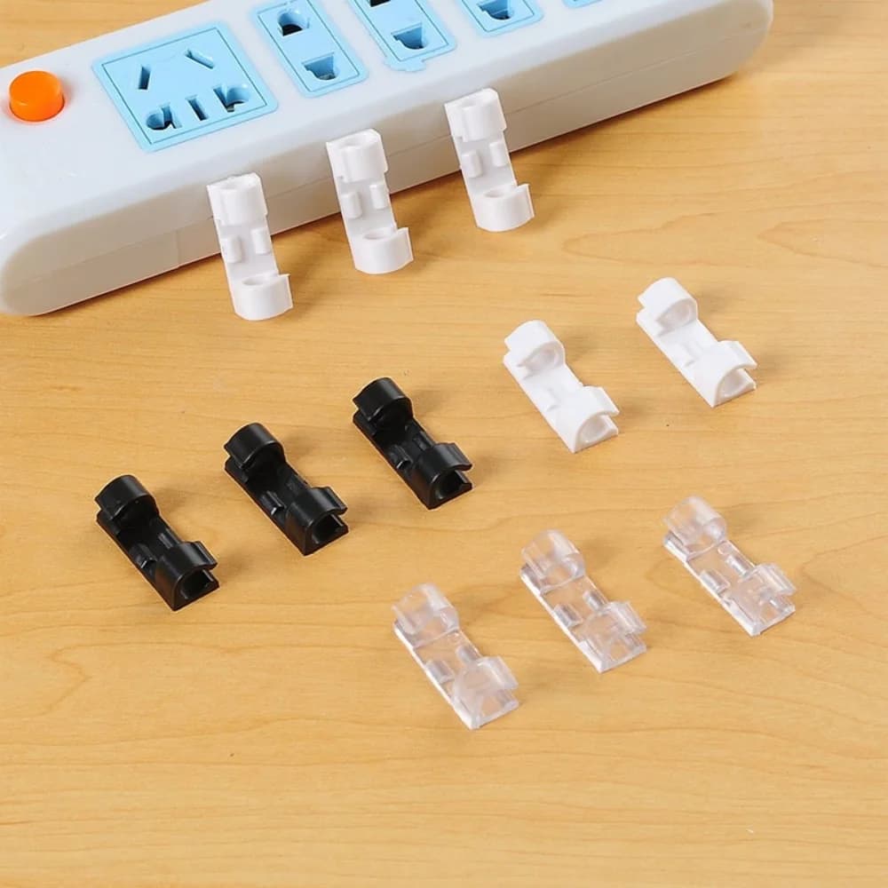 5/20 Pcs Organizzatore di cavi Pinze Supporto per cavi Gestione dei cavi Gestione dei cavi autoadesivo Morsetto fisso Avvolgicavo Gancio a parete