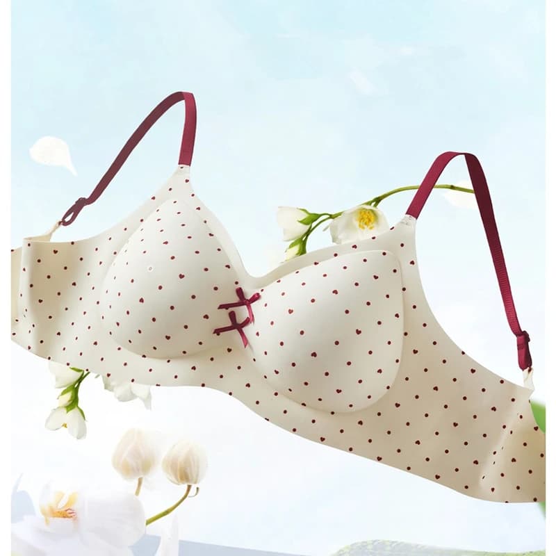 Reggiseno Morbido Senza Ferretto Modellante Lingerie Traspirante Delicata sulla Pelle per Uso Quotidiano con Supporto Push-Up per il Seno
