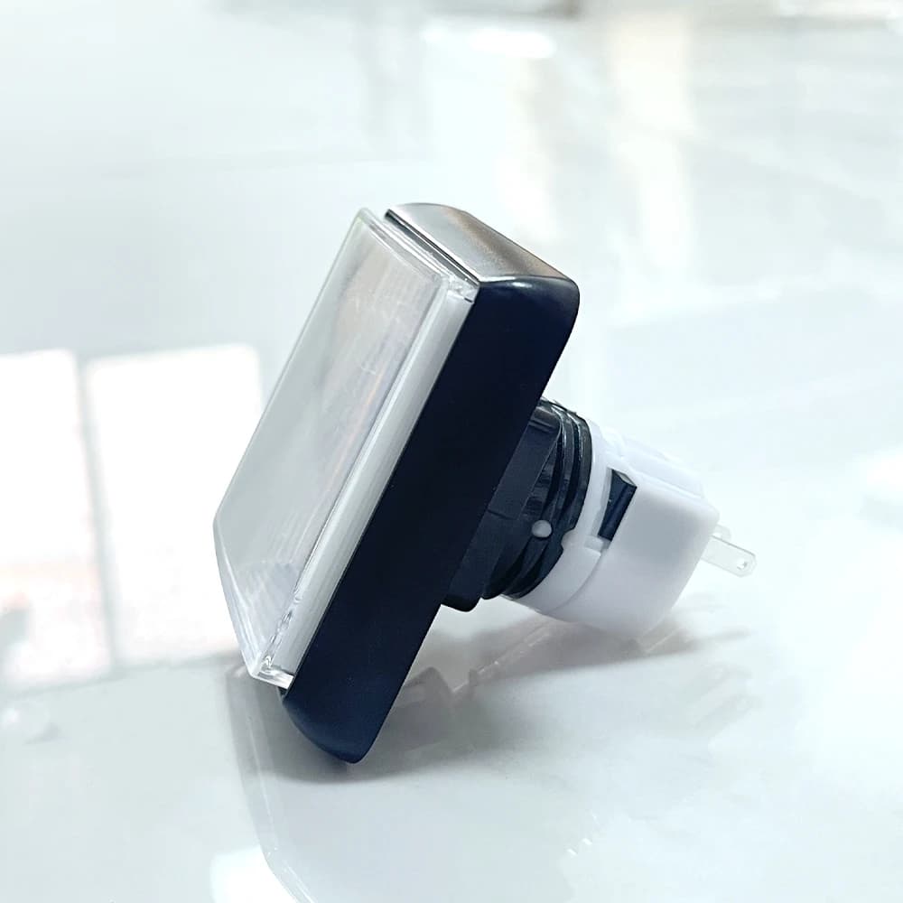 Tipo europeo, stile ue, 49x49mm, pulsante illuminato a LED quadrato con microinterruttore, gioco Arcade Machine, console Video, 12V
