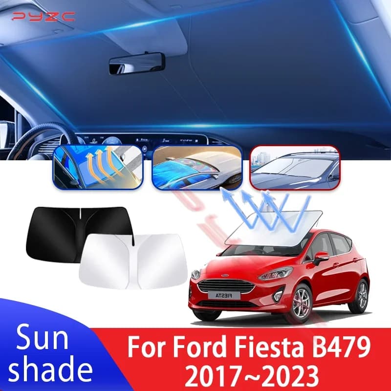 Parasole per auto Ford Fiesta B479 2017~2023 2021 2022 MK7, protezione termica per parabrezza anteriore, accessori estivi