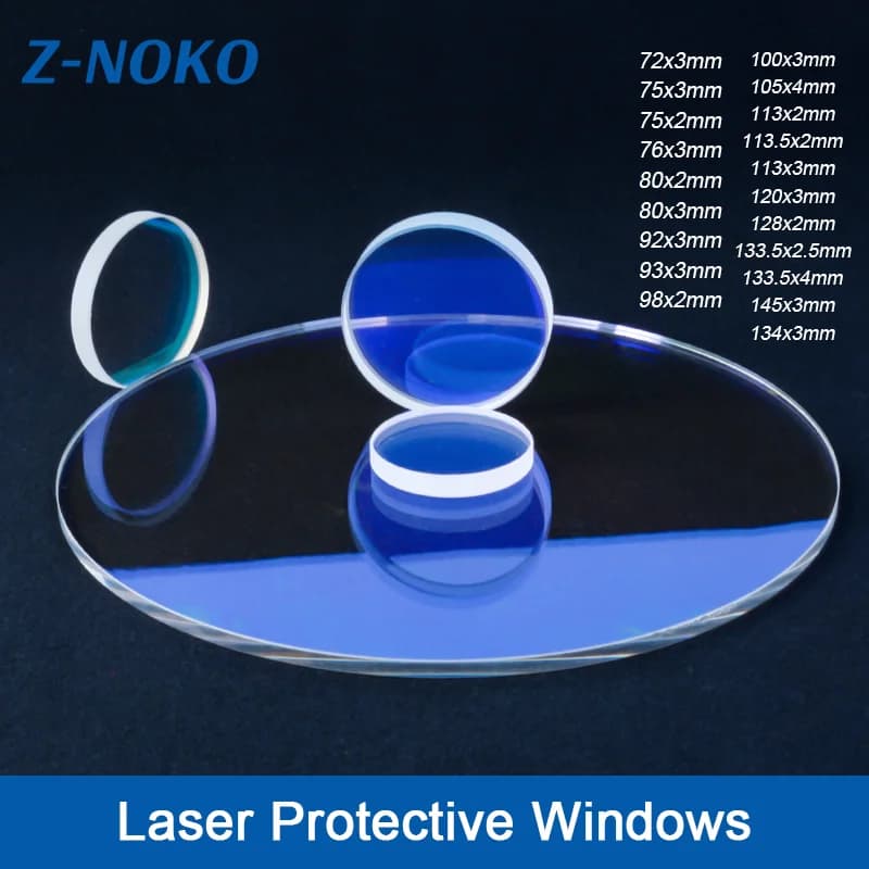 Laser Marking Machine Protective Lens Galvo Scanner Engraving Machine Quartz Field Lens 113*3mm Window Plate for Fiber Welding
