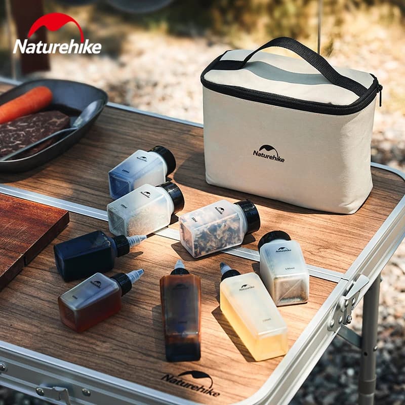 Naturehike Dressing bottle 6/8 pieces Set of portable bottles for outdoors Camping Picnic BBQ Dressing table Baractol Kitchen cabinet