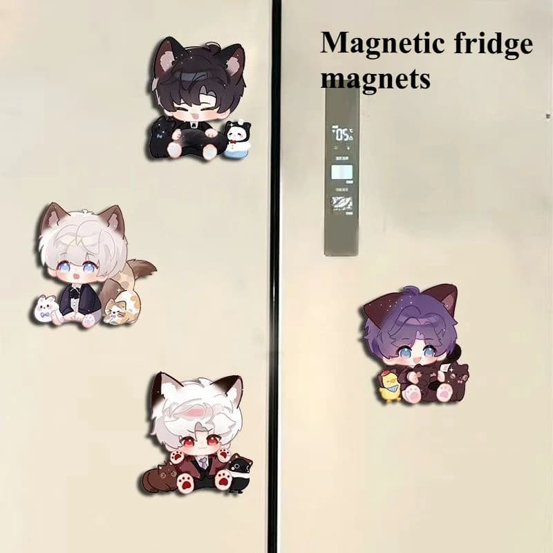 Love and Deepspace Sylus Xavier Rafayel Periferiche di gioco Cartoon Simpatico magnete per frigorifero Piastrelle decorative Kawaii creative all'ingrosso