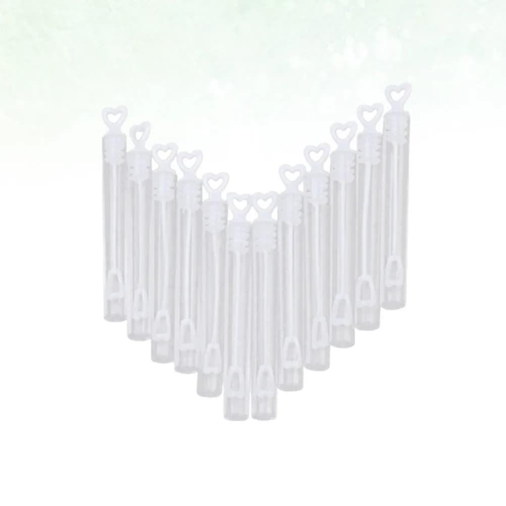 30 Pezzi Bottiglie per Bolle di Sapone con Tappo a Forma di Cuore, Leggere ed Eleganti, Ideali per Matrimoni, Addii al Nubilato, Baby Shower, Bottiglie per Bolle per Bambini