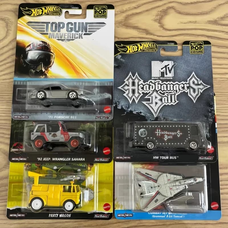 In Magazzino Hot Wheels HXD63 Pop Culture Serie Pressofusione Modello HW Tour Bus Porsche911 Jeep Modello di Auto Decorazione Collezione di Giocattoli