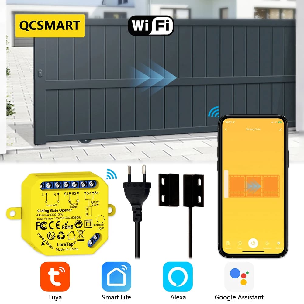 Tuya WiFi Cancello Scorrevole Garage Apri Controller Interruttore Vita Intelligente Controllo Vocale A Distanza Da Alexa Google Casa