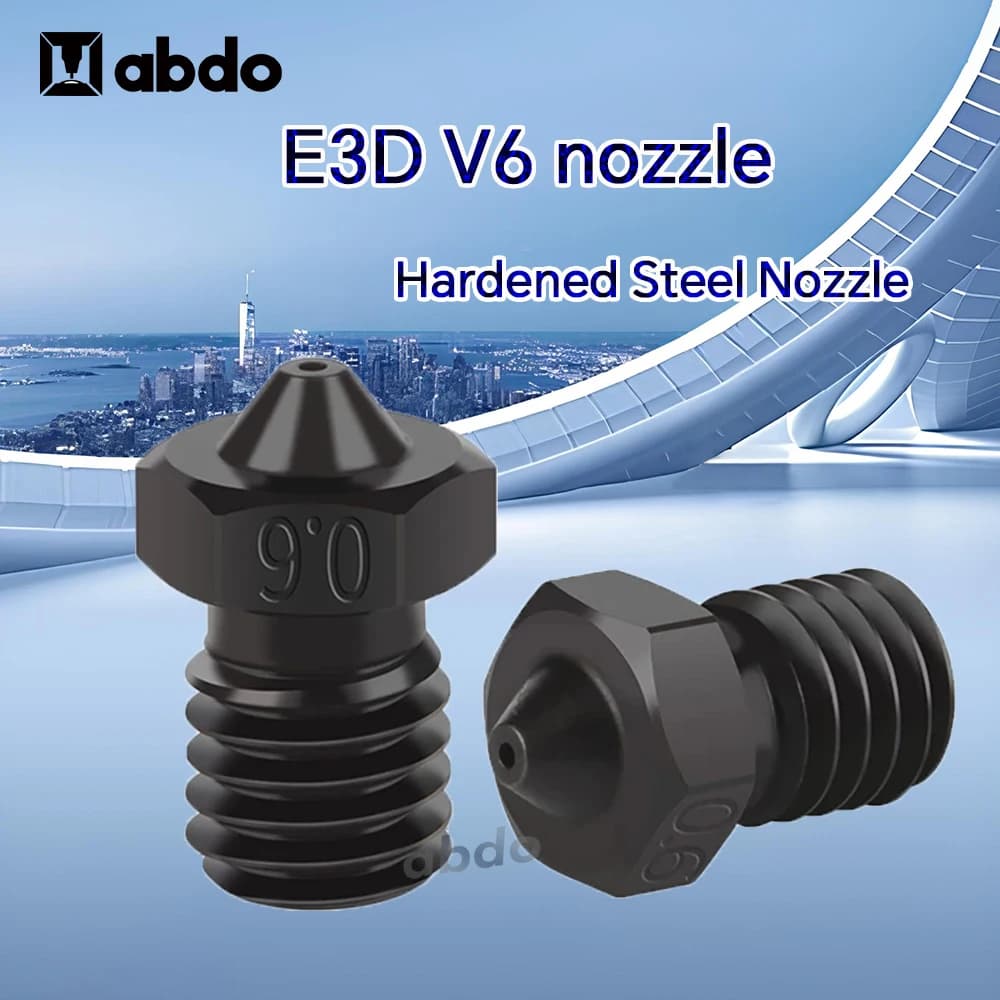 Ugello E3D Ugelli in acciaio temprato da 0,2/0,4/0,6/0,8 mm per estrusore Titan Prusa i3 MK3 MK3S(+) Ugello E3D V6 Accessori per stampante 3D