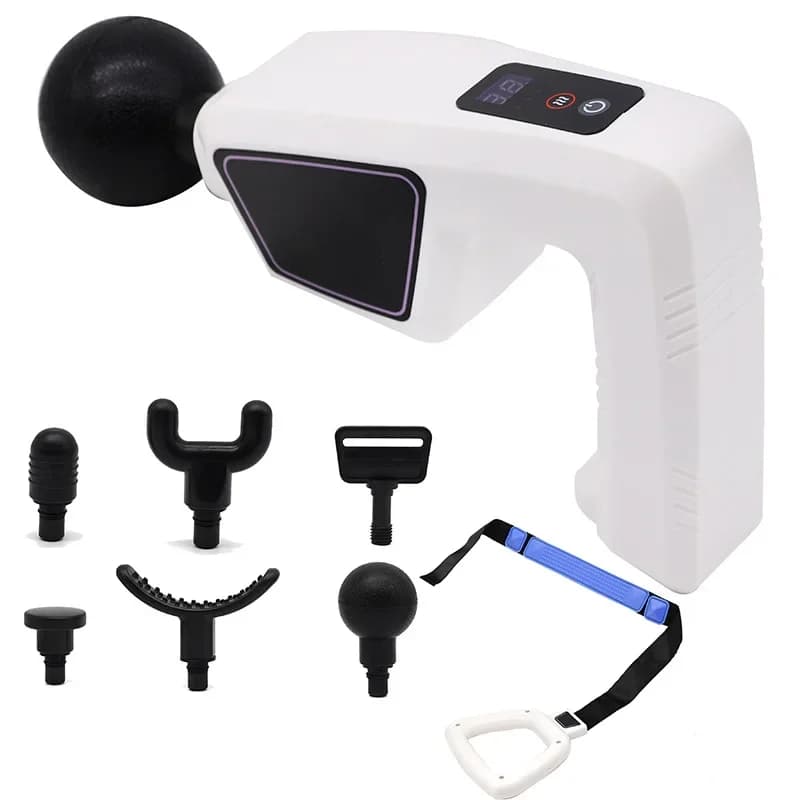 Multifunction Electric Band Gun Muscle Vibration Massage Soothing Massage Gun for Low Noise Multiple Belt and Head