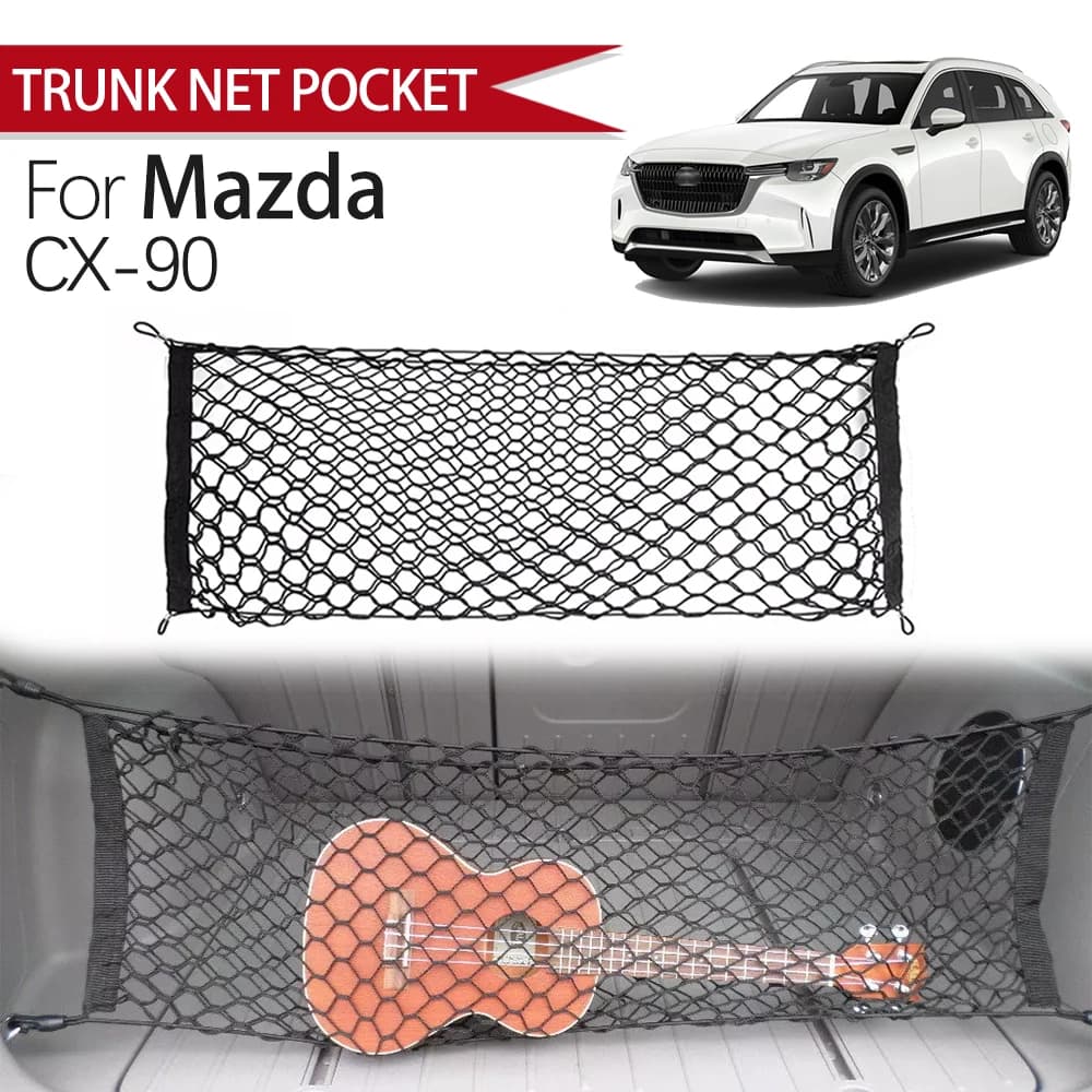 Tronco Rete di Trasporto Per Mazda CX-90 cx90 cx-90 2023 2024 2025 Bagagliaio di Un'auto Organizzatore di Stoccaggio Cargo Rete di Fissaggio Accessori Auto