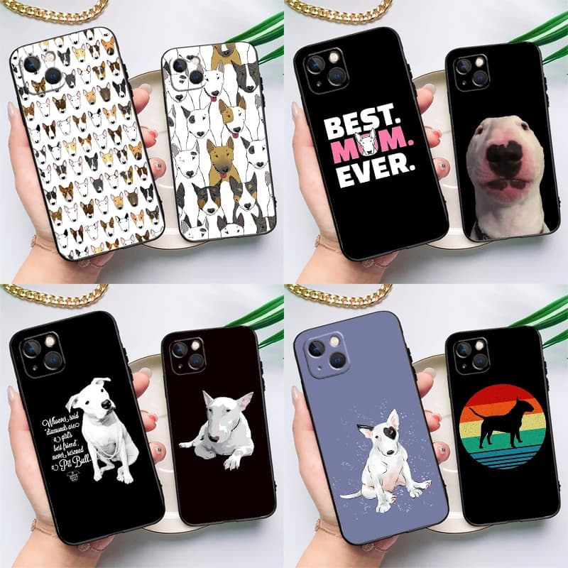 Custodia per telefono Bull Terrier inglese per iPhone 17 16 15 14 13 11 12 Pro Max Plus 12 13 Mini 16e 17 Air Cover Coque