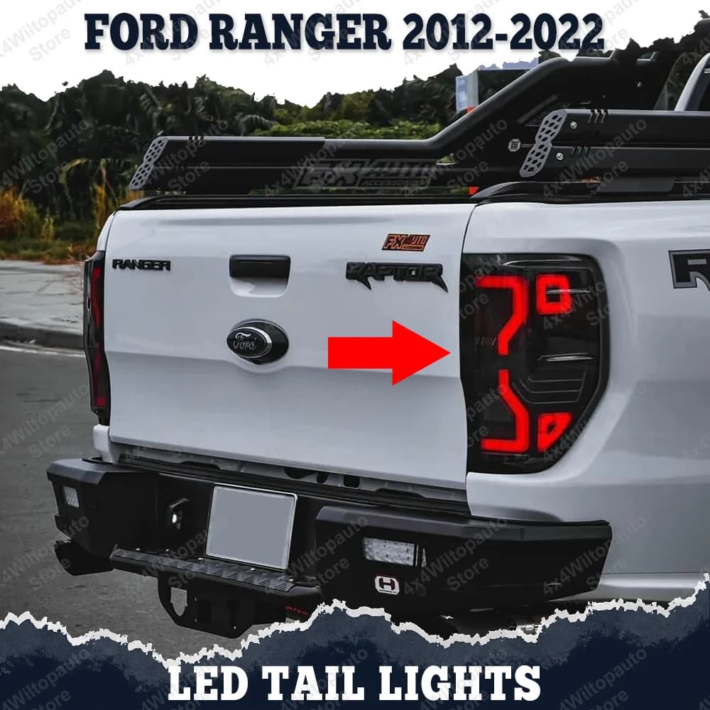 1 Coppia Lampada di Coda LED Luci di Coda Per Ford Ranger Raptor T6 T7 T8 2012-2022 PX MK XLT Wildtrak XLT Indicatori di direzione Lampade Luce Posteriore