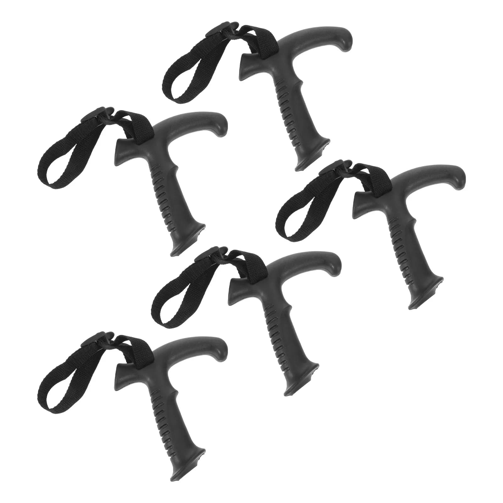 Set di 5 Impugnature di Ricambio per Bastoncini da Trekking, Ergonomiche a Forma di T con Cinturino da Polso, Accessori per Bastoni da Escursionismo