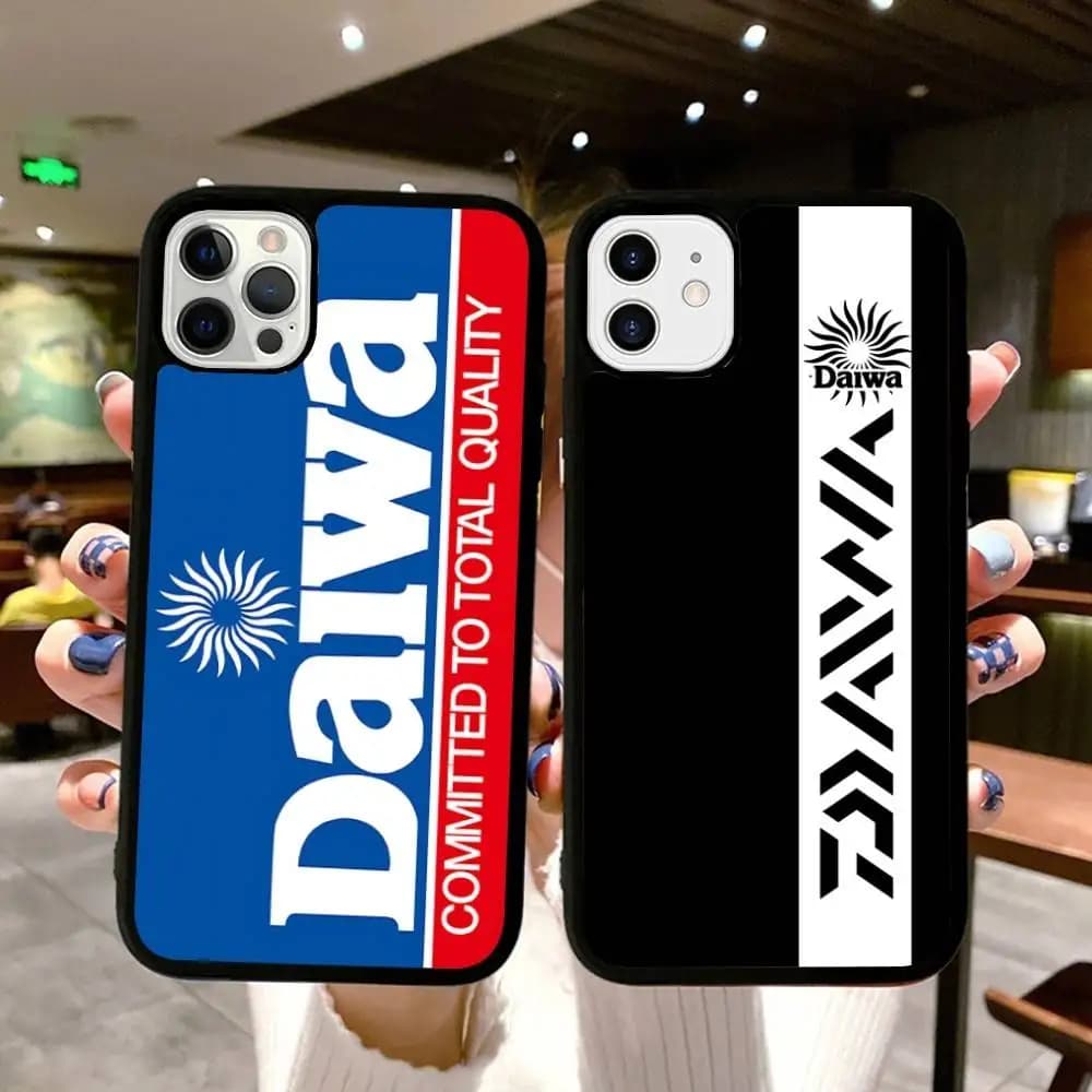 D-DaiwaS Fishing Logo PC+TPU Phone Case For IPhone 17 16 15 14 13 12 11 Pro Max Plus Kawaii Cartoon Cover