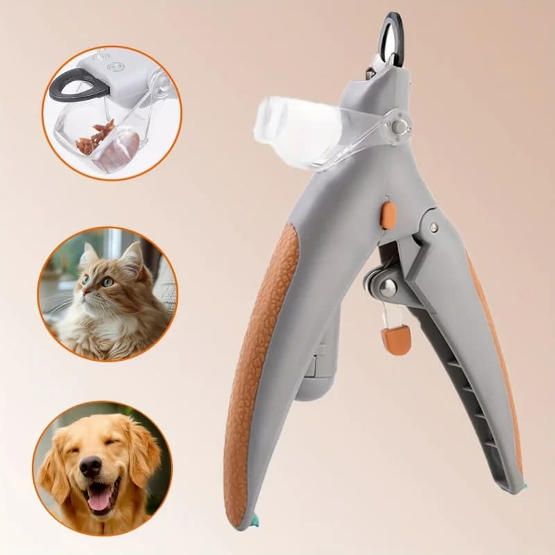 Tagliaunghie per cani e gatti con luce LED, lucidatura e pulizia