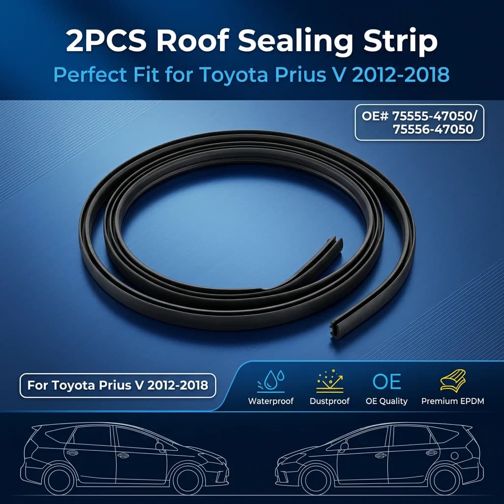 75555-47050 Car Roof Weatherstrips For Toyota Prius V 2012-2017 2018 7555647050 Rubber Roof Sealing Strips