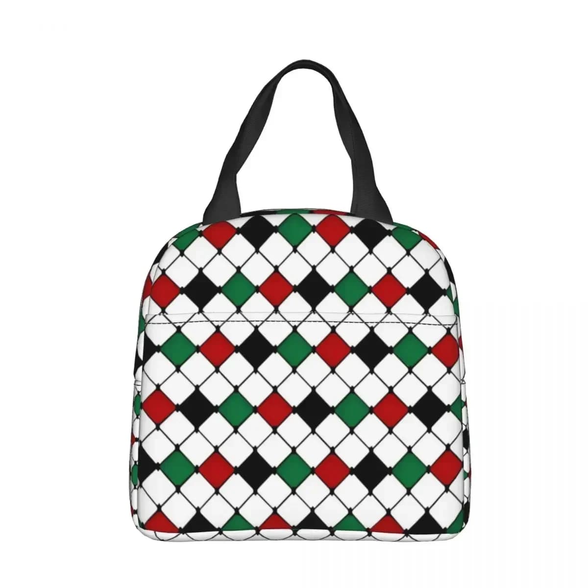 Forever Insulated Lunch Bag Leakproof Diamond Check Meal Container Cooler Bag Tote Lunch Box Work Food Bag