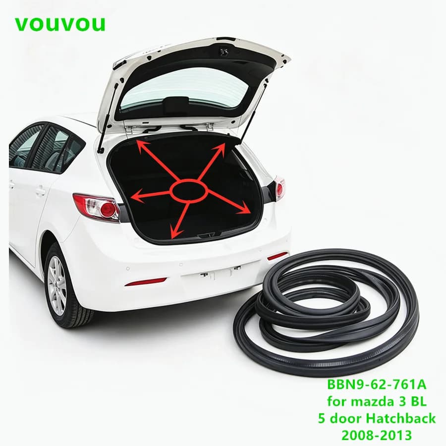 Car accessories body parts BBN9-62-761A rear lift gate weatherstrip rubber seal for Mazda 3 2008-2013 BL Hatchback 5 door 62-761