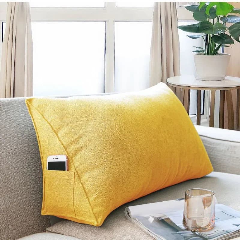 Office Sofa Bedside Table for back Pillow sheet Triangle Federa TV Reading Lumbar cushion Comfort Soft Rest of bed Decor Pillow lining