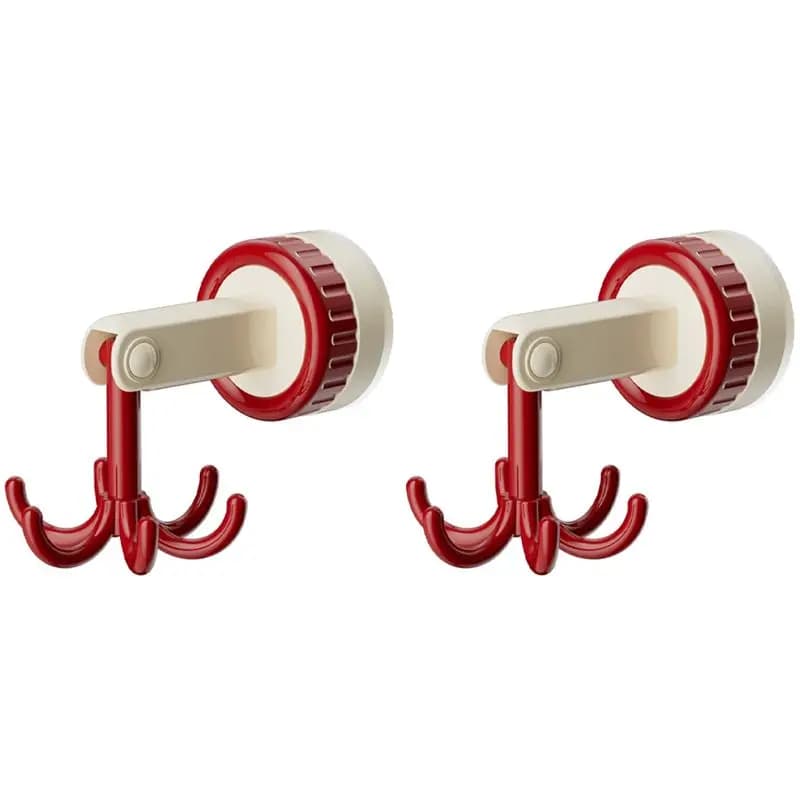 A84X-Six-Claw Hook Multi-Function Spatula Spoon Kitchenware Storage Rack Retro Suction Cup Seamless Wall Hanging