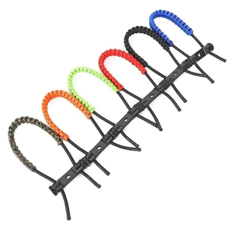Cinturino da polso per arco per tiro con l'arco Comodo imbracatura da polso per corda per tessitura regolabile per accessori per tiro al bersaglio con stabilizzatore per arco composto