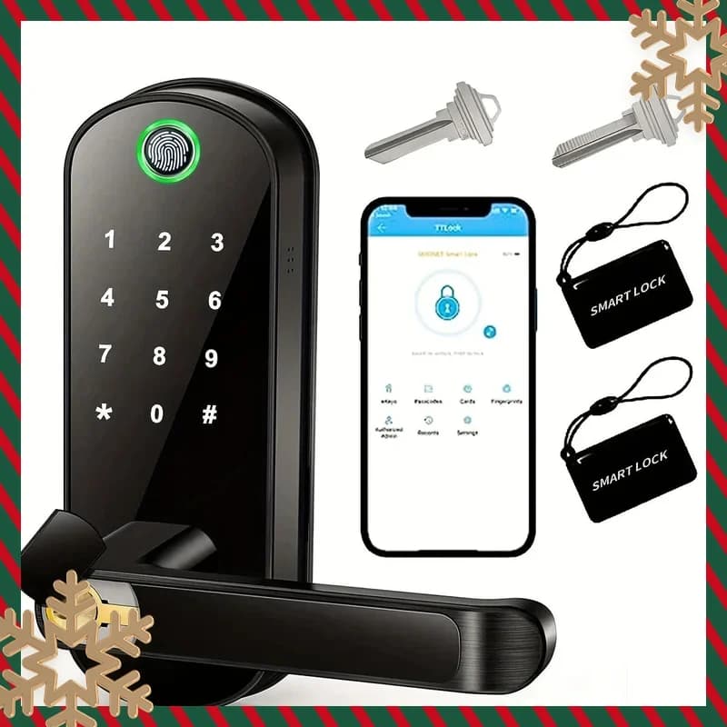 Smart Fingerprint Door Lock App Telecomando Keyless WIFI Blocco touchscreen digitale NFC IP67 Impermeabile con 2 schede IC