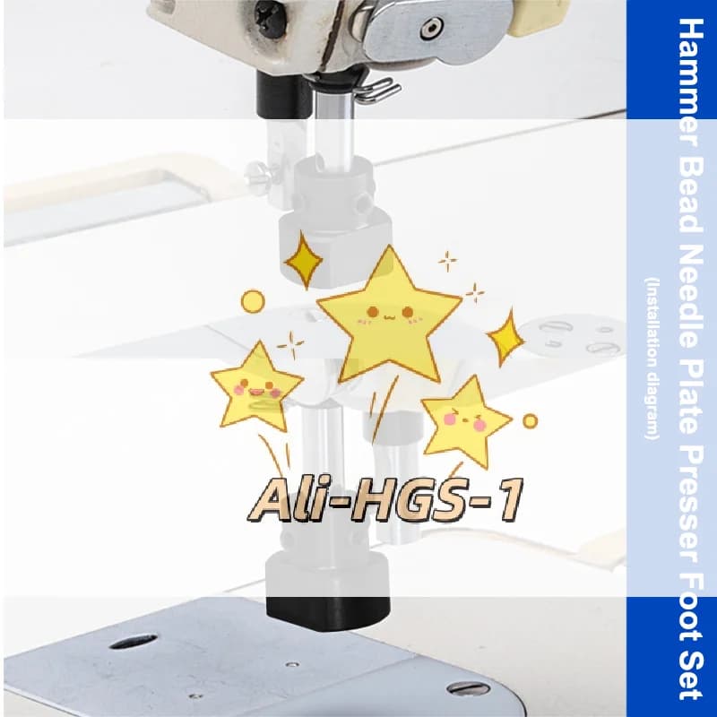 Set Piedino Pressore e Piastra per Perline per Macchine da Cucire Industriali – Strumento in Acciaio per Applicazione di Paillettes e Perline su Abiti, Accessori Durevoli