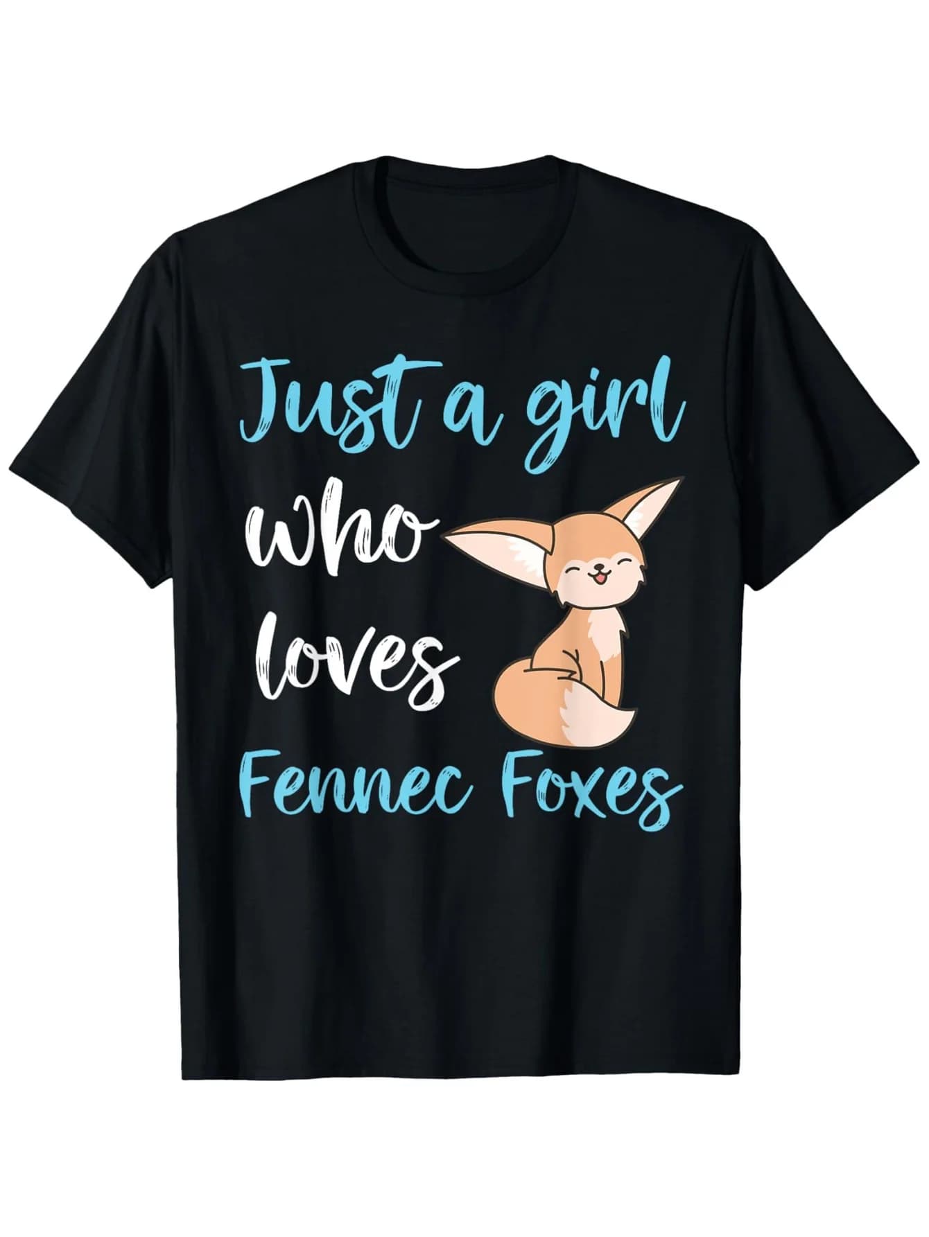 T-shirt Fennec Fox Lover - 100% cotone, maglietta Kawaii carina nera S-XXXL