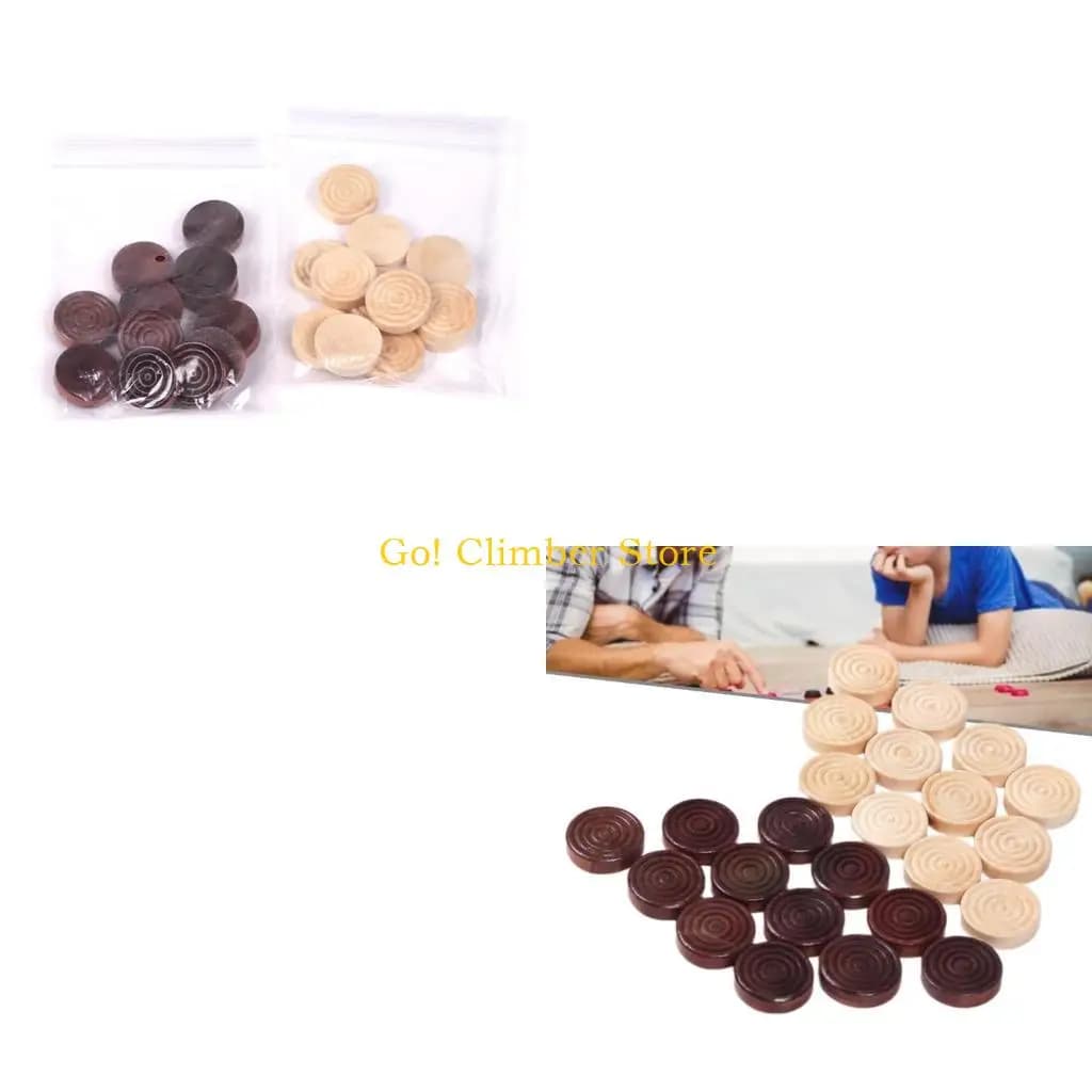 Q84C Pezzi per dama Pezzi per dama per dama in legno Pezzi ricambio Set per dama per dama