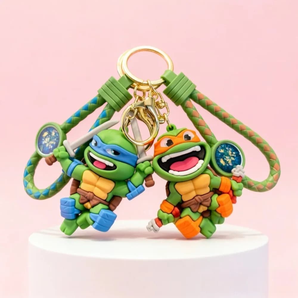 2026 New Anime Ninja Turtle Keychain Model Doll For Things Bag Ornament Raphael Donatello Halloween Christmas Day Birthday Gifts