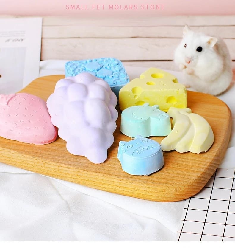 Teeth Molar Stone Guinea Pig Hamster Rabbit Teeth Grinding Stone Rabbit Rat Squirrel Toy Cube Hang Minerals Molar Stone Chew Toy