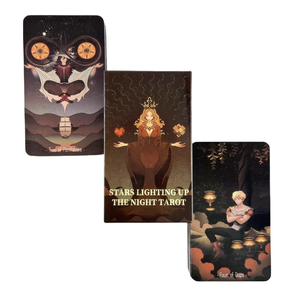 Stars Lighting Up the Night Tarot Cards A 80 Deck Fortune Telling Deck Board Playing Games Oracle Decks
