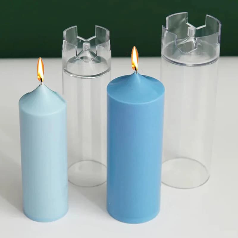 Stampo per candele con cilindro a guglia 3D, fai da te, testa da chiesa vintage, candele, strumento per realizzare kit di stampi in plastica acrilica, regalo fatto a mano per la casa
