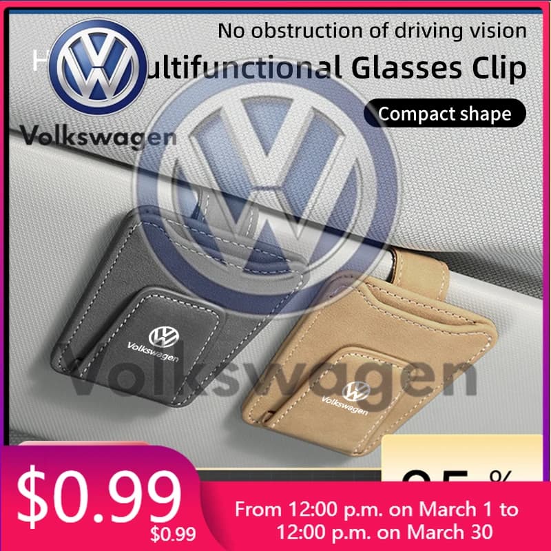 Magnetic Clip Door Glasses & Cars for Parasols Volkswagen VW Golf 4 6 7