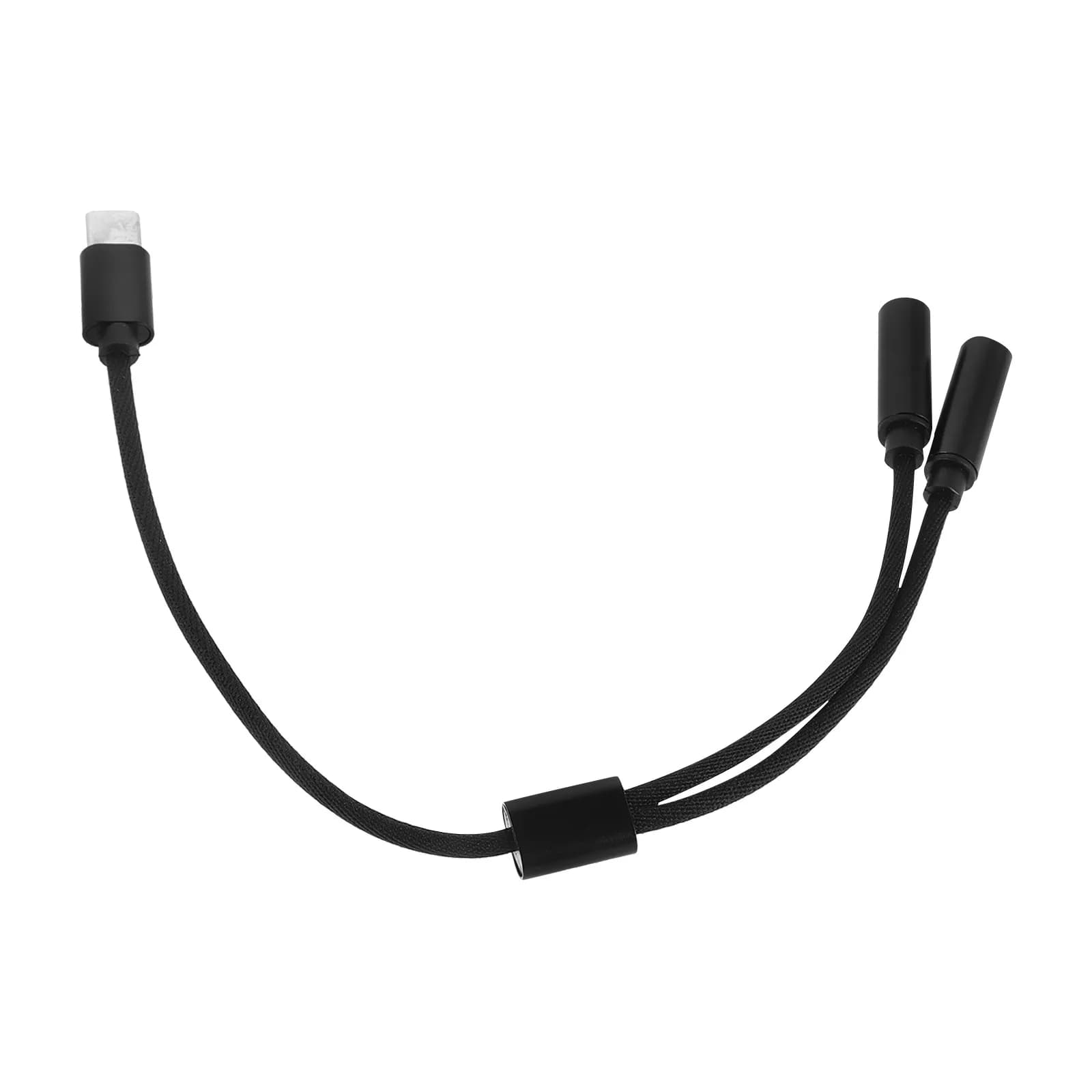Type-C Dual Earphone Jack Headphone Splitter Adapter 3.5mm Audio Mic Splitter Cable Pc Headset Gaming Microphone Y Adapter Cable