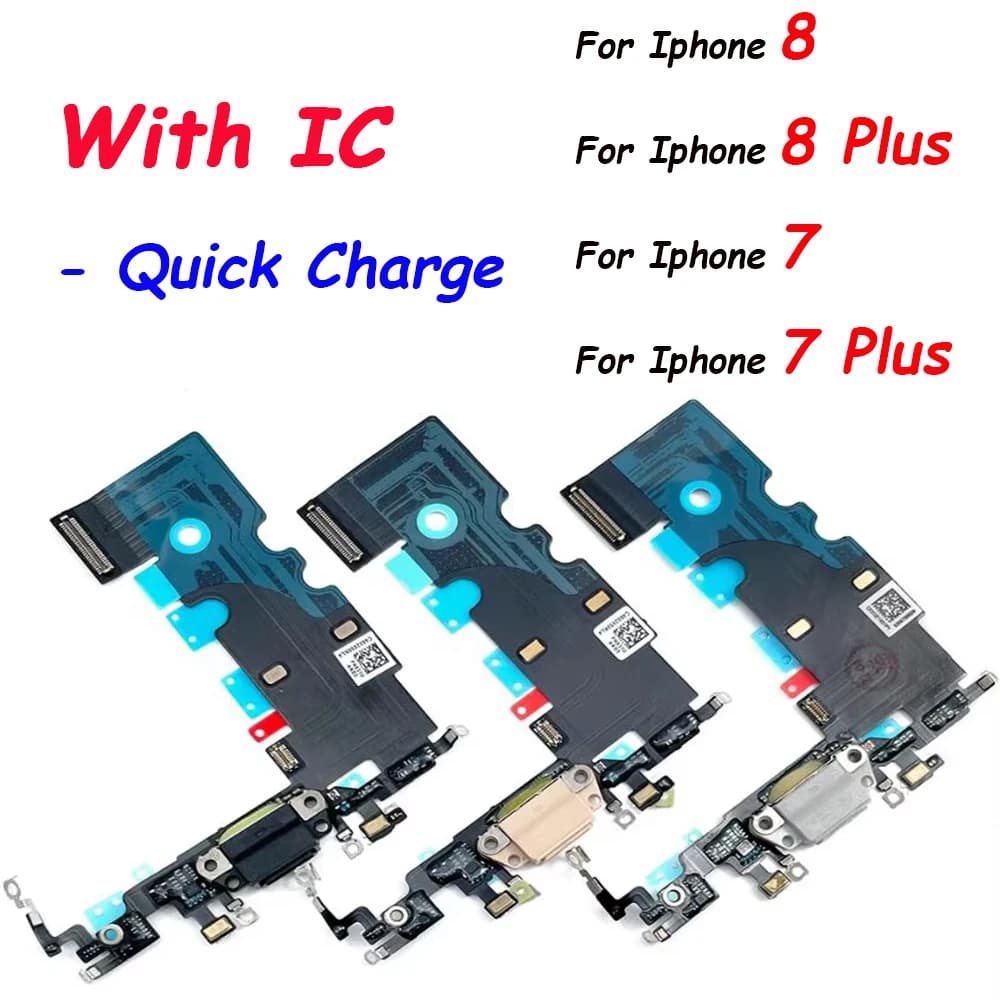 Parti del connettore del cavo flessibile della scheda della porta di ricarica USB per la scheda del modulo microfono di iPhone 7 7Plus 8G 8 Plus