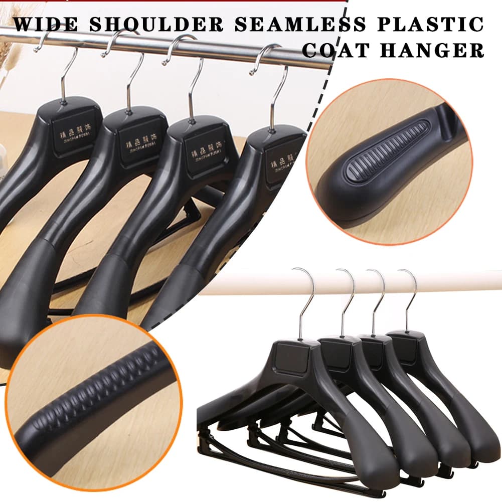 Wide Shoulder Plastic Clothes Hanger Dresses for Dresses Seamless Clothes Hanger Wardrobe Clothes Organizer