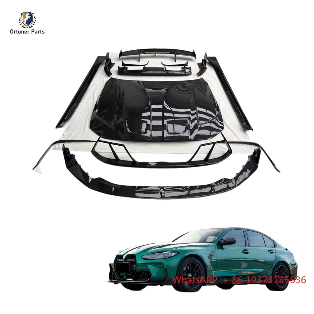 P Style Dry Carbon Fiber Bodykit for BMW G8x M3 G80 M4 G82 G83 Front Lip Side Skirt Rear Diffuser Spoiler Hood Bonnet Bumper
