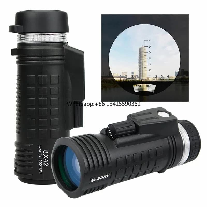SVBONY SV42 Telescopio monoculare Bussola incorporata Telemetro 8x42 Monoculare compatto Monoculare Messa a fuoco singola per Birdwatch