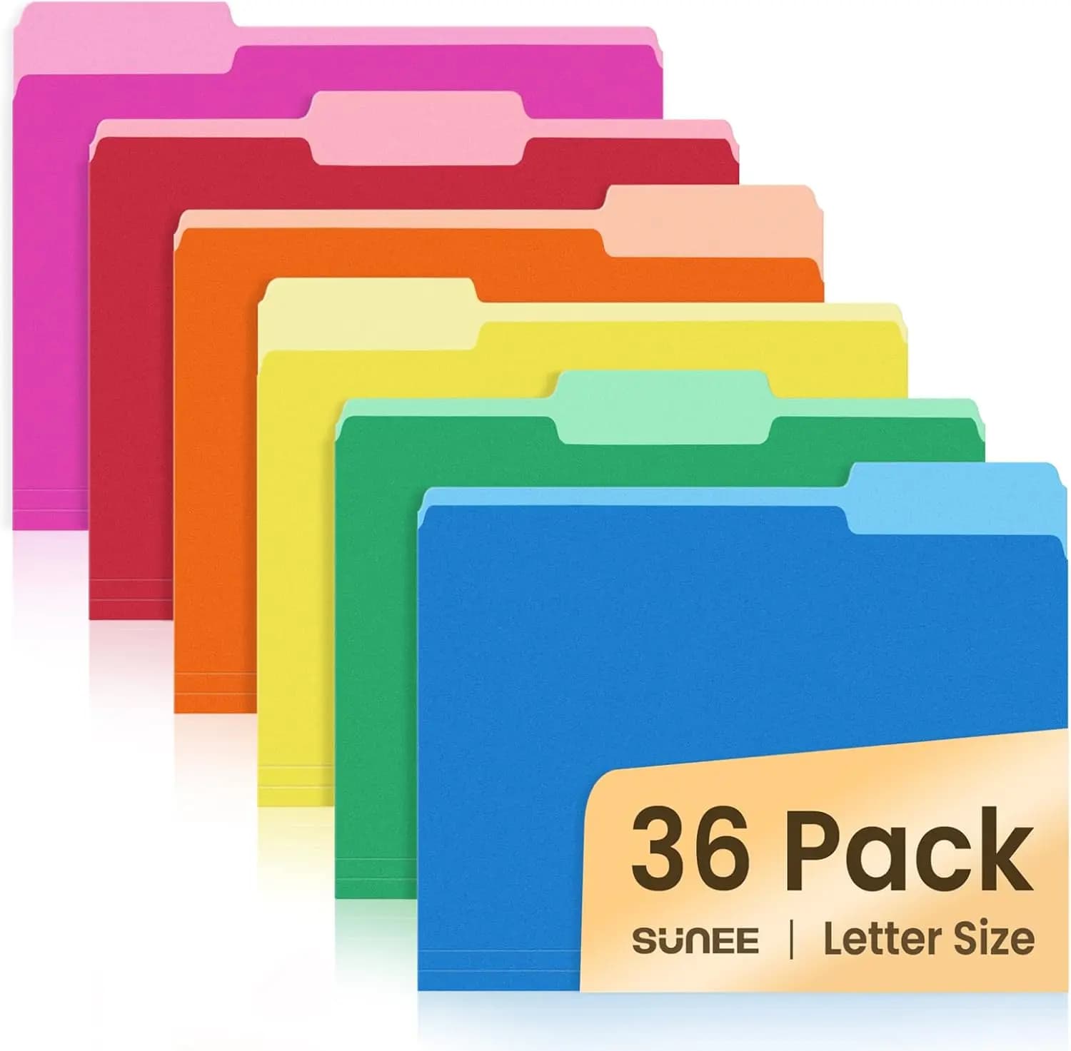 Confezione da 36 cartelle colorate, 8,5 x 11 pollici, colori assortiti per documenti di casa, ufficio e scuola