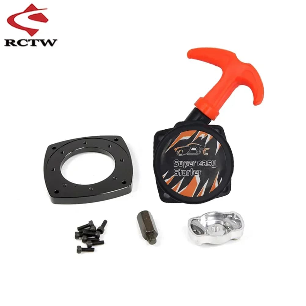 Super Easy Pull Starter or Turbine with rope wheel for motor 23cc ~ 36cc Zenoah CY for 1/5 HPI Rovan Km Baja 5B 5T 5SC LT Rc Car Parts