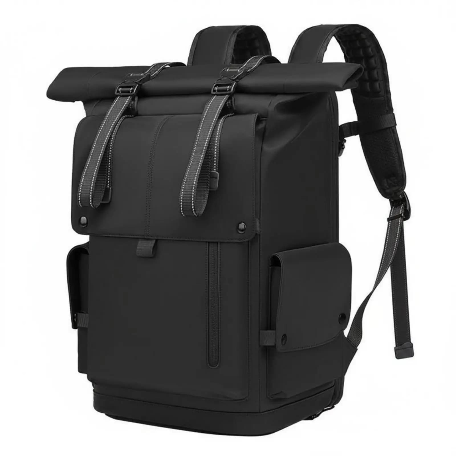 Travel Backpack Large Capacity Expandable Roll-Closure Rucksack Backpack Expandable Roll-Closure Rucksack for Men, Outdoor,